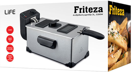 Life DFR-100 Deep Fryer 3lt Silver