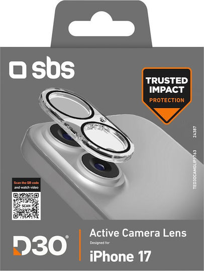 SBS Camera Protection Tempered Glass Transparent for the iPhone 17