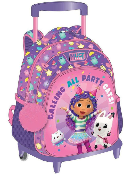Must Team School Bag Trolley Kindergarten Pink 8Liters