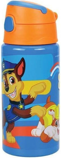 Gim Flip Kids Water Bottle Thermos Paw Patrol Aluminium with Straw 500ml