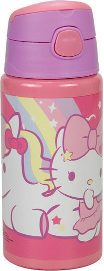 Gim Hello Kitty Kids Water Bottle Set from Aluminium Hello Kitty with Straw Multicolour 500ml