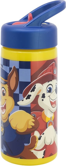 Kinder Trinkflasche Kunststoff Kinder Paguiri Paw Patrol mit Stroh Mehrfarbig