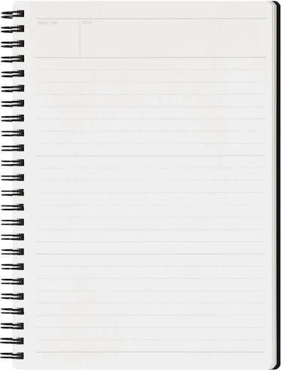 Notepad Notizbuch Spirale 80 Blätter A5 Geregelt Schwarz