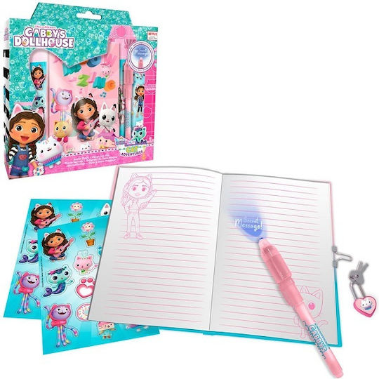 Kids Licensing Dollhouse Set 12 Notizbücher mit Punkten , Schloss und Stifthalter