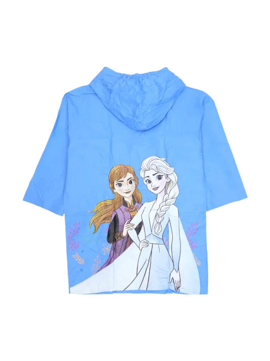 Frozen Geci Pentru Copii Casual Impermeabil Scurt Cu Glugă Albastru Deschis