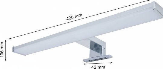 Lucas Modern Lumină de Baie cu LED Integrat și Lumină Alb Natural 40x10.6x4.2cm