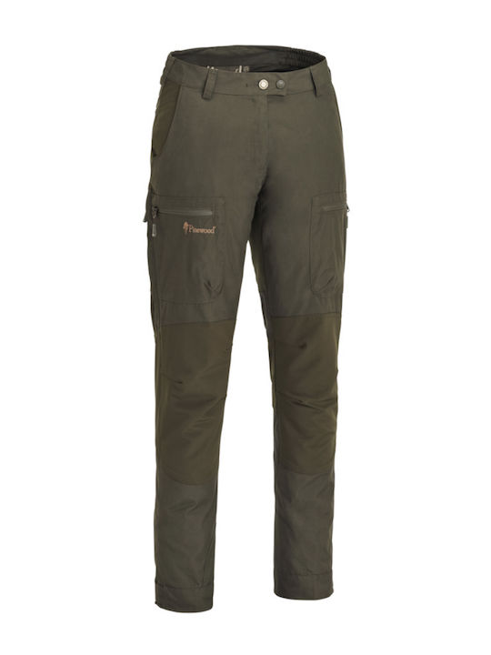 Pinewood Caribou TC Hunting Waterproof Pants Dark Olive Green In Khaki Color