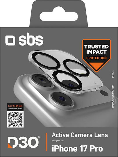 SBS Camera Protection Tempered Glass Transparent for the iPhone 17 Pro