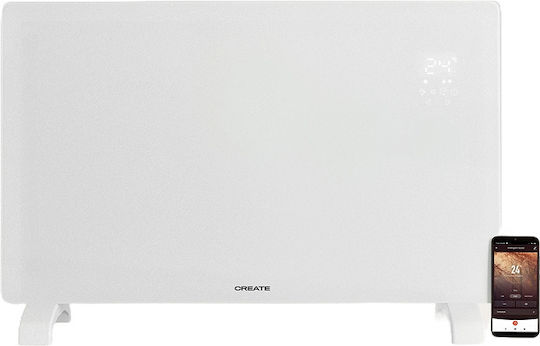 Create Конвектор Подов 2000W с Електронен Термостат и WiFi 78x47см Бял