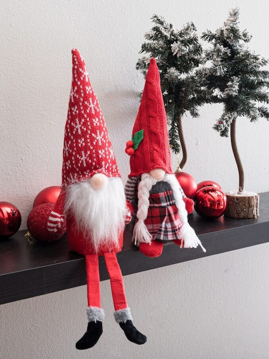 Teoran Beleuchtet Weihnachtliche Kunststoff Figur Elf Rot Länge 8cm