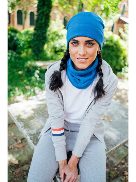 Beanie Unisex Fleece Beanie Knitted in Navy Blue color