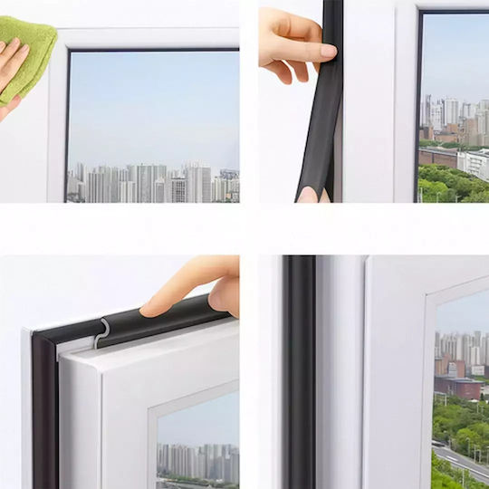 Decorative Adhesive Tape Waterproofing 4m Windows Doors Black Ruhhy
