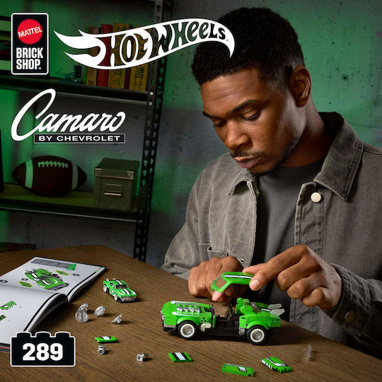 Mattel Brick Shop Building Blocks Hot Wheels Speed Series Camaro for 10+ Years 289 Pieces