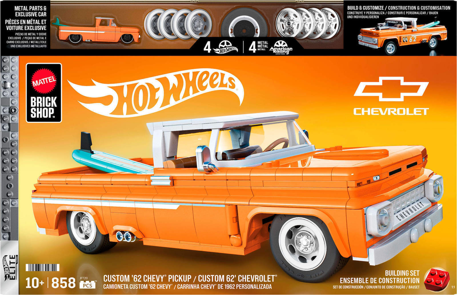 Mattel Brick Shop Cuburi de Construit Custom 62 Chevy Pickup