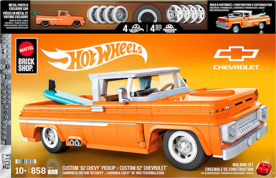 Mattel Brick Shop Building Blocks Custom 62 Chevy Pickup for Ages 10+ 858 Pieces
