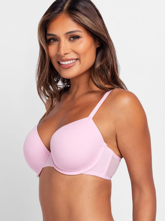 Bra with Light Padding Underwire Black/pink
