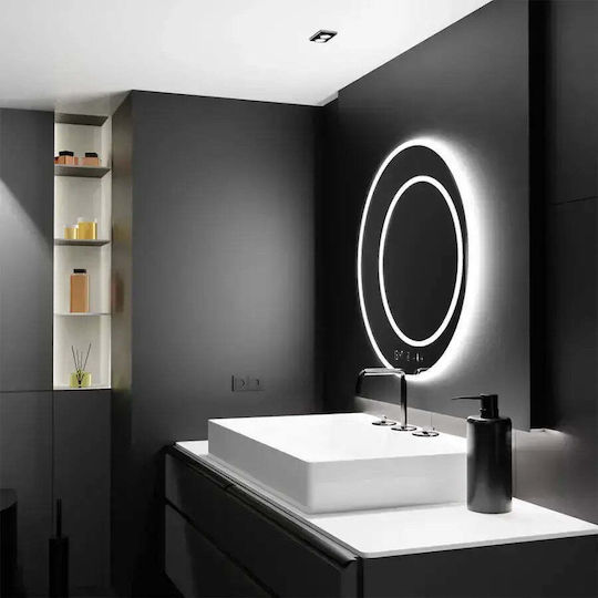 Alista Home AT1CT-D1OC-RS1S-D025 Rund LED Berührung aus Kunststoff 60x60cm Silber
