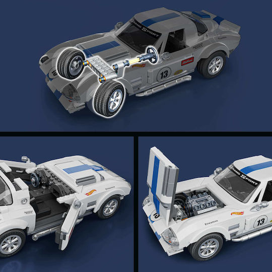Mattel Brick Shop Τουβλάκια Hot Wheels Elite Series Corvette για 10+ Ετών 918τμχ