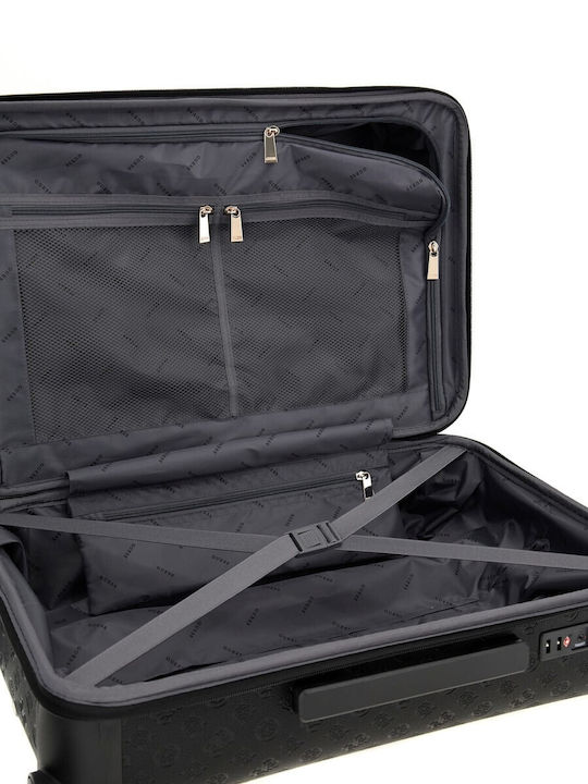 Guess Wilder Large Hard Suitcase Black with 4 Wheels Height 77cm