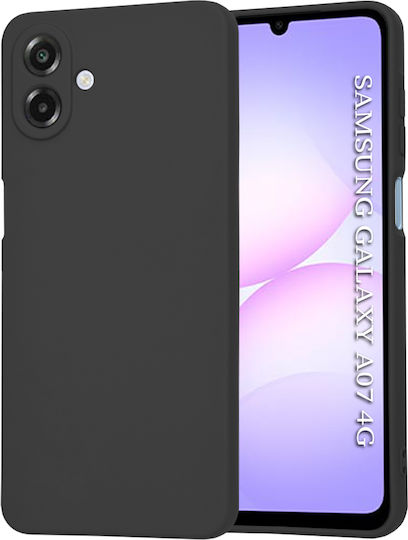Techsuit Softflex Umschlag Rückseite Silikon Schwarz (Samsung Galaxy A07 4G - Techsuit)