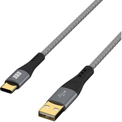 EFB Braided USB 2.0 Cable USB-C male - USB-A 60W Χρυσό 0.5m