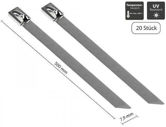 Good Connections Cable Ties Plastic in Gray Color (20 pcs) (KAB-E50X79)