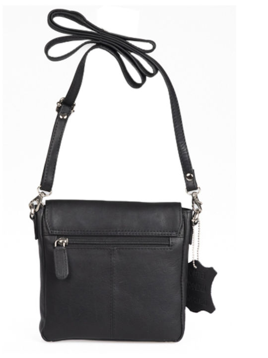 De piele Geantă de damă Crossbody Neagră