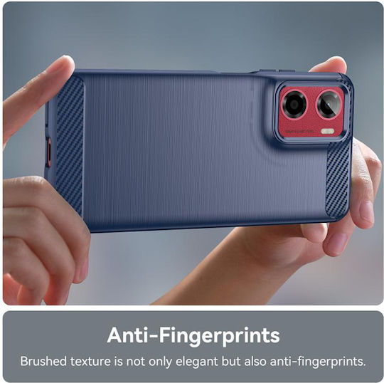 Techsuit Carbon Bumper Σιλικόνης / Πλαστικό Μπλε (Moto G05 / E15)