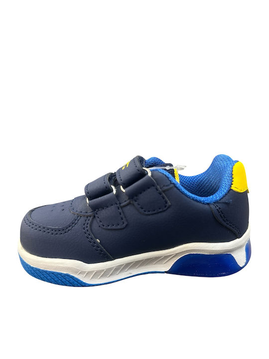 Παιδικά Sneakers με Σκρατς & Φωτάκια Μπλε
