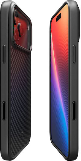 Spigen Enzo Aramid Umschlag Rückseite Aramid Fiber Schwarz (iPhone 17 Pro)