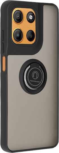 Techsuit Glinth Umschlag Rückseite Silikon Schwarz (Moto G15)