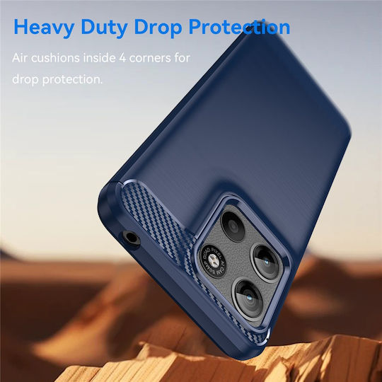 Techsuit Carbon Bumper Silicone / Plastic Blue (Moto G15)