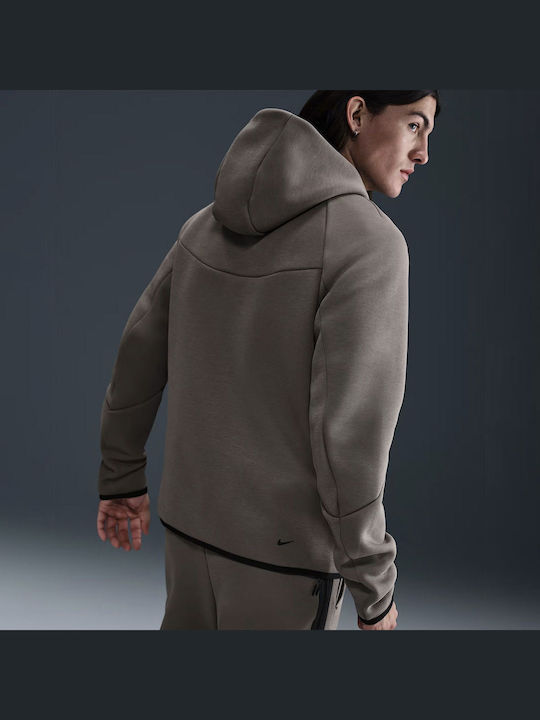 Tech Fleece Dri-Fit Cardigan with Hood Beige