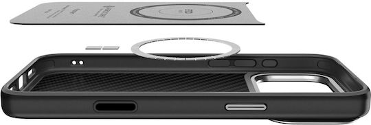 Spigen Enzo Aramid T Umschlag Rückseite Aramid Fiber Black Silver (iPhone 17 Pro)