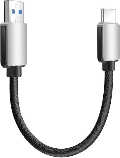 Avizar Mini USB-C/USB Кабел Ултра Къс 15 См Carplay Android Auto Зареждаща Станция Сив