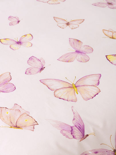 Nima Set Kids Duvet Cover Single with Pillowcase Cotton Pink 160x240cm