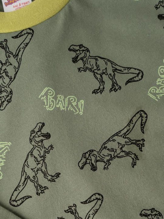 Minerva Kinder Schlafanzug Khaki Roar Roar