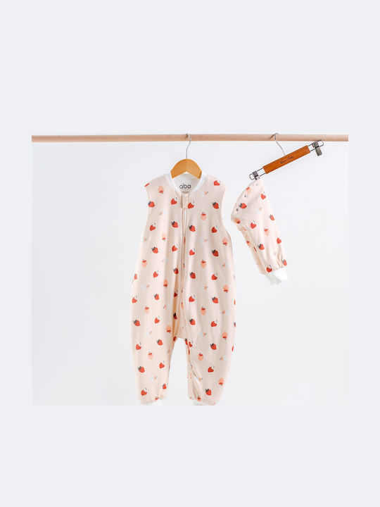 abo Winter Sleeping Bag with Feet Classic 2.5 Tog Strawberry Pink with Detachable Sleeves