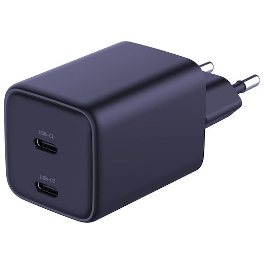 3MK Φορτιστής Χωρίς Καλώδιο με 2 Θύρες USB-C 45W Power Delivery Μαύρος (Hyper Charger)