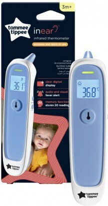 Tommee Tippee In Ear Υπέρυθρο Θερμόμετρο Αυτιού Κατάλληλο για Μωρά Κόκκινο