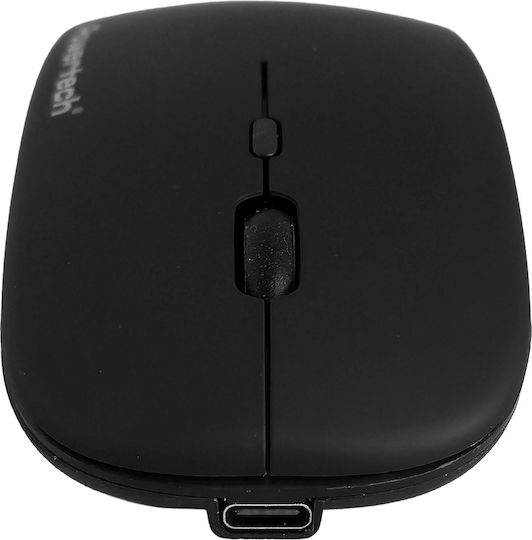 Powertech PT-1381 Безжичен Ергономичен Bluetooth Мишка Черен