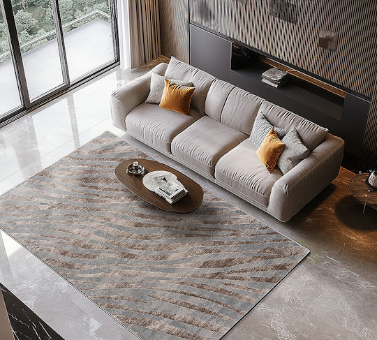 Beauty Home 133x190cm Beigefarbener, Grauer Wohnzimmer Teppich