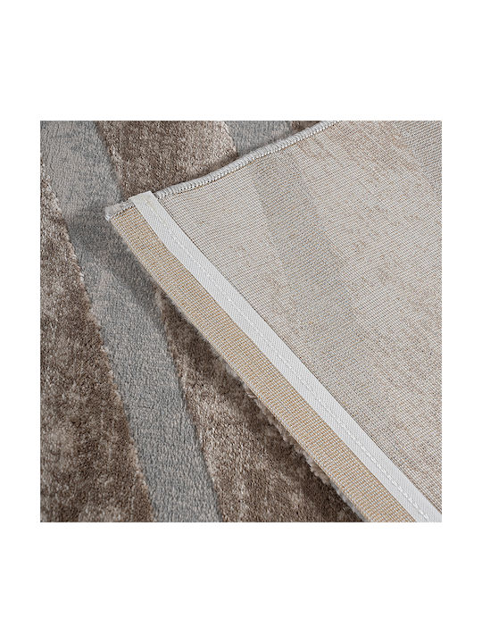 Beauty Home Rectangular Beige and Gray Living Room Rug 133x190cm