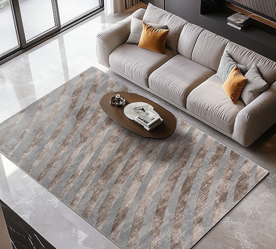 Beauty Home Χαλί 133x190cm Μπεζ, Γκρι