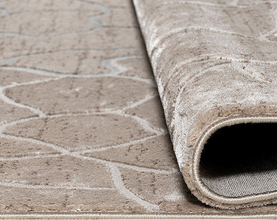Beauty Home Rectangular Beige and Gray Living Room Rug 133x190cm 9442-165X230