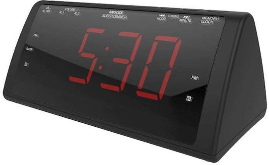 Tischuhr Digital LED mit Wecker & Tischuhr Rot FOX385102