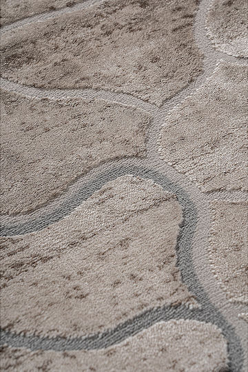 Beauty Home Rectangular Beige and Gray Living Room Rug 133x190cm 9442-165X230