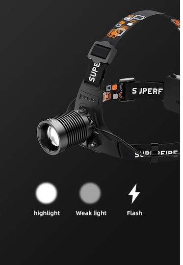 Supfire Lumină de lucru și de sit, cu baterie Lanternă Frontală LED cu Luminozitate Maximă 180lm