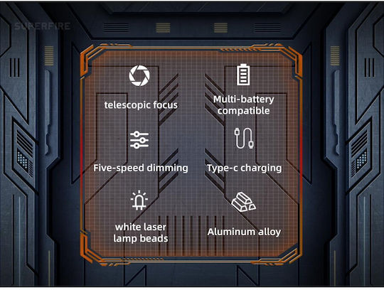 Supfire Lumină De Lucru Și De Sit Cu Baterie LED IP44 Cu Luminozitate Maximă 600lm