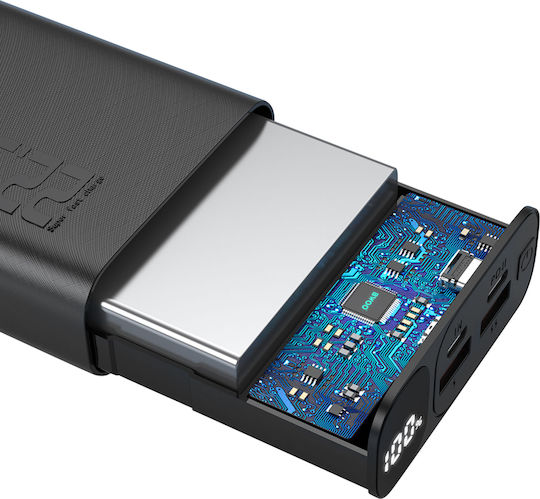 BWOO GSM188868 Power Bank 20000mAh 22.5W with 2 USB-A Ports and USB-C Port Power Delivery Black